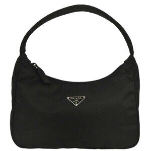 Prada Black Nylon Handbag 28 166588